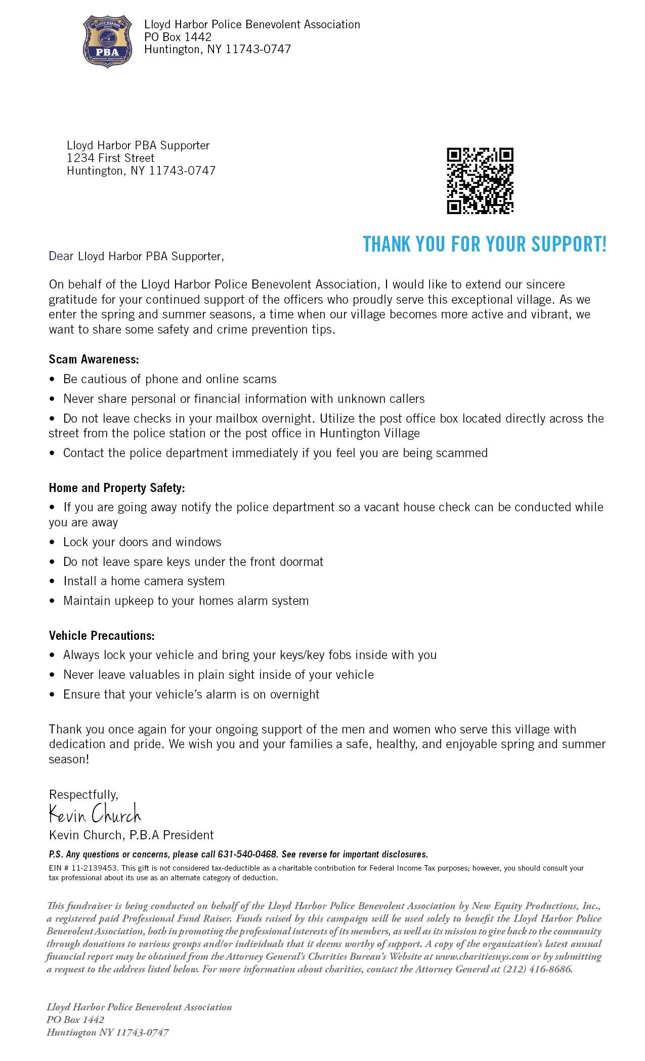 Donation Letter